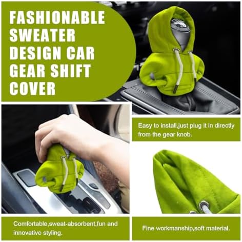 JOYCOURT Car Gear Shift Hoodie Auto Shifter Knob Cover - Image 4