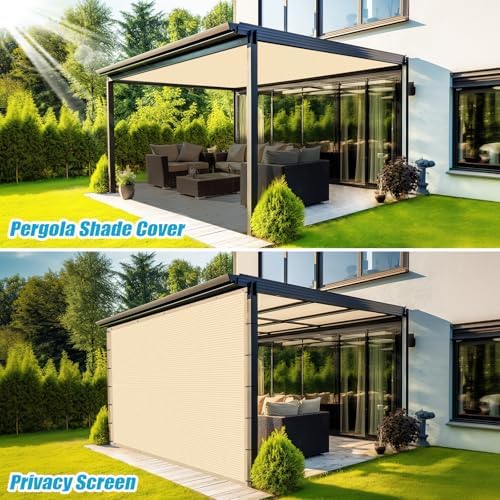 Amagenix 90% Pergola Shade Cover 10' X 18' Sun Shade Cloth - Image 5