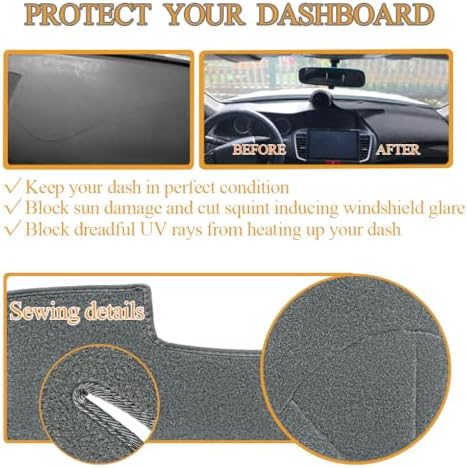 Dash Cover Mat Custom Fit for Honda Odyssey, Dashboard Pad Cap Carpet Protector - Image 4