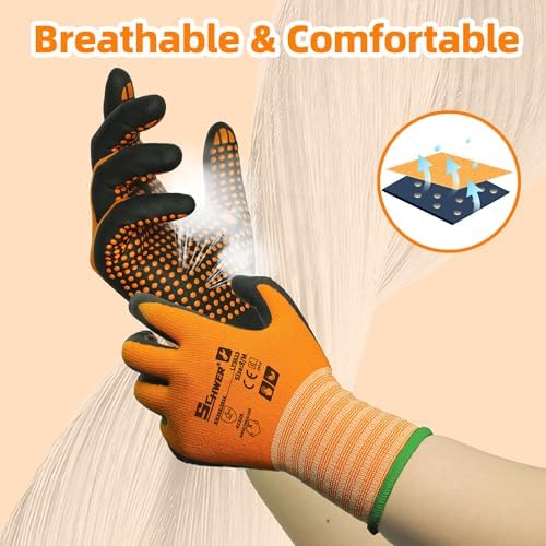 Schwer 120 Pairs Safety Work Gloves, MicroDot Abrasion & Grip - Image 4