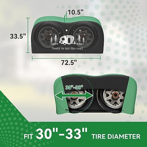 RV Tire Covers, Dual Axle Tire Covers 2 Pack, Fit 30"-33" Dia Tire - Image 6