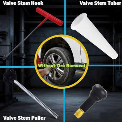 Tire Valve Stem Removal Replacement Tool Kit, Without Removing Tire - Image 3