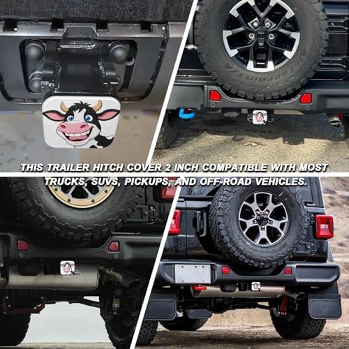 Trailer Hitch Cover 2 Inch Square Receiver Hitch Cover Rubber Tube Plug - Image 5
