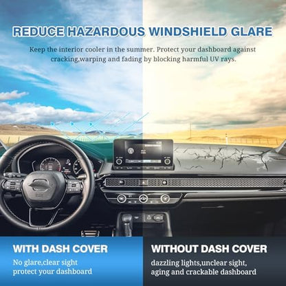 FIILINES Dash Cover for 2022-2025 2026 Honda Civic Accessories, Dashboard Mat - Image 6