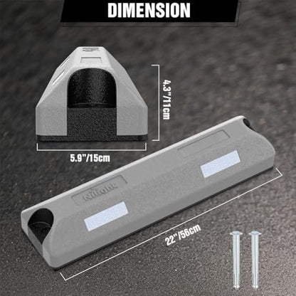 Nilight 22 Inch Rubber Parking Curbs, Heavy Duty Wheel Stops - Image 4
