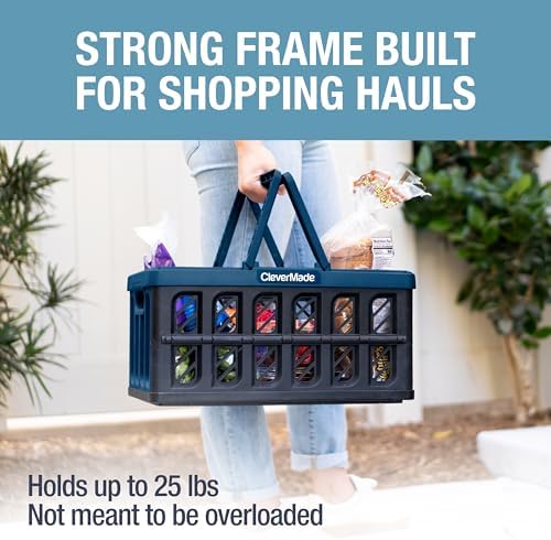 CleverMade Eco Collapsible Shopping Basket - Image 2