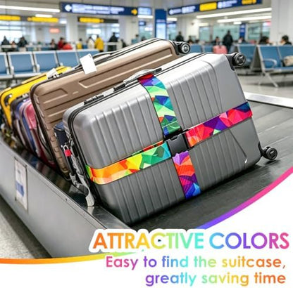 4 Pack Luggage Straps for Suitcases Adjustable Luggage Belt Suitcase Strap - Image 5