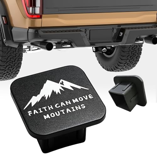 Hitch Receiver Cover 2" Faith Can Move Mountains Trailer Hitch Cover Tube Cap - Image 4