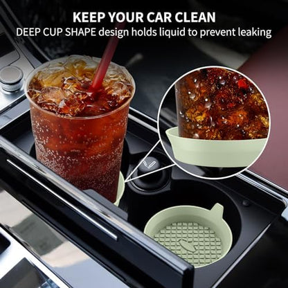 ME.FAN Car Cup Holder Coasters Silicone Cups Mats, Automotive Universal - Image 3