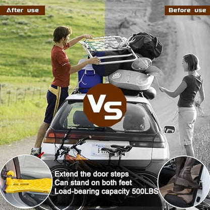 2PCS Car Door Step for Car Roof Access Extra-Long Fits SUVs - Image 5