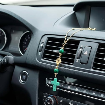 Cross for Car Mirror Hanging, Drive Safe Rear View Mirror Cross Ornament Charm - Image 6