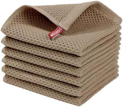 Homaxy 100% Cotton Waffle Weave Kitchen Dish Cloths 6-Pack by Homaxy