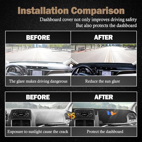 Dashboard Cover Dash Mat Fit for to-yota Corolla 2013-2009, Car Dash Board Mat - Image 6