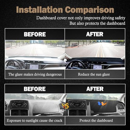 Dashboard Cover Dash Mat Fit for to-yota Corolla 2013-2009, Car Dash Board Mat - Image 6