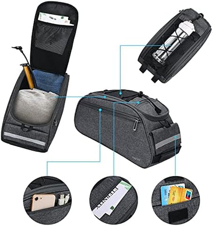MOSISO Bike Rack Bag, Waterproof Bicycle Trunk Pannier Rear Seat Pouch - Image 3