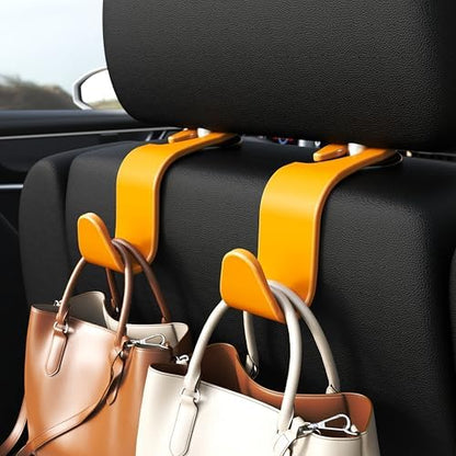 4-Pack Car Headrest Hooks Holds 55lbs Seat Storage Organizer - Image 2