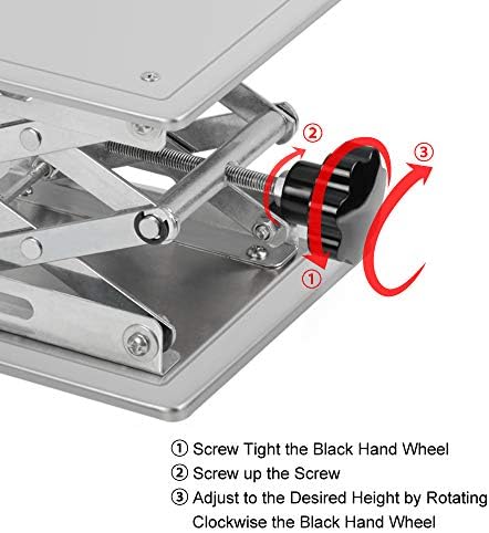 stonylab 9.8 x 9.8 inch Lab Scissors Jack, 250 x 250 mm Stainless Steel - Image 5