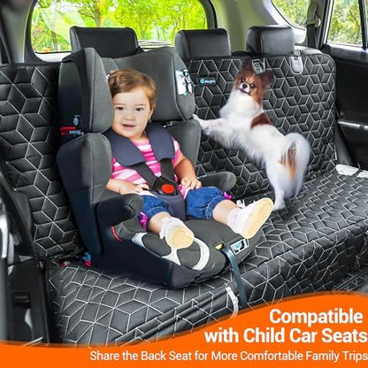 Meginc Dog Car Seat Cover-Waterproof Bench Back Seat Protector - Image 5
