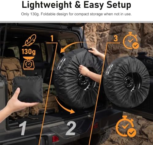 Car Spare Tire Cover, Oxford Cloth Waterproof Anti-scratch Wheel Protector - Image 4