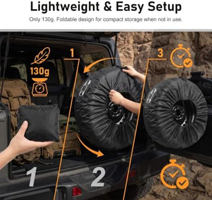 Car Spare Tire Cover, Oxford Cloth Waterproof Anti-scratch Wheel Protector - Image 4