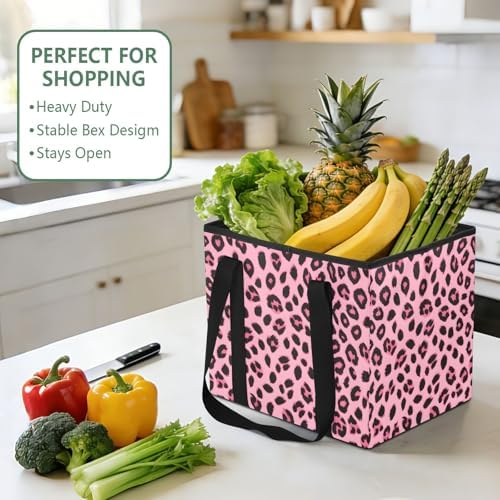 ALAZA Pinks Leopard Cheetah Car Trunk Organizer and Storage - Image 5