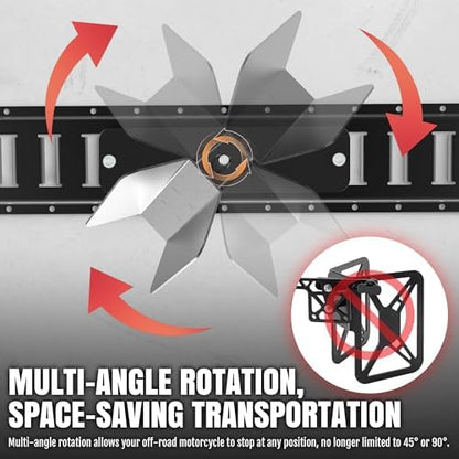 E-Track Motorcycle Wheel Chock Fits Floor or Wall E-Track 2pcs - Image 3