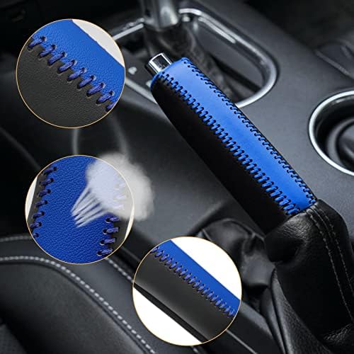 Black Blue Handbrake Cover Compatible by SUNBREATH