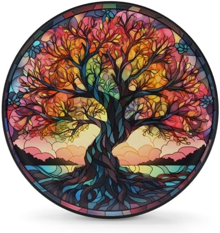 Spare Tire Cover for RV Trailer, Glass Tree Tire Covers Universal Fit for by Unknown
