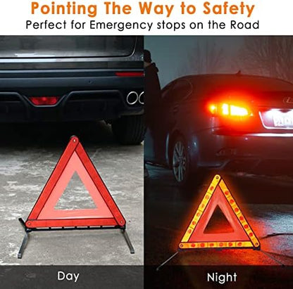 FLKQC Warning Triangles Safety Emergency Kit, Foldable Reflective Kits - Image 5