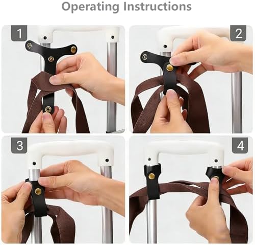 Leather Luggage Strap for Carry On Bag, Travel Belt, Suitcase Strap, Luggage - Image 5