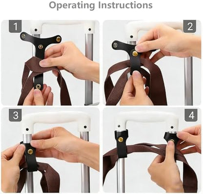 Leather Luggage Strap for Carry On Bag, Travel Belt, Suitcase Strap, Luggage - Image 5