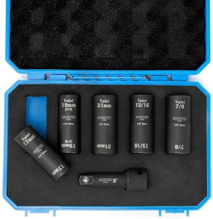 NEIKO 02340A Twist Socket Set, SAE & Metric, 1/2 Inch Dr. Impact Flip, 6 Point by NeikoTools