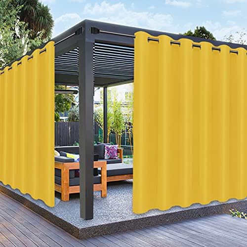 PureFit Outdoor Curtains for Patio Waterproof Weatherproof Outside Curtains by PureFit