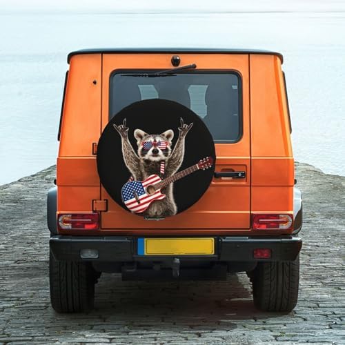 Funny Raccoon Spare Tire Cover Waterproof Wheel Cover 16 Inch Universal Fit - Image 2