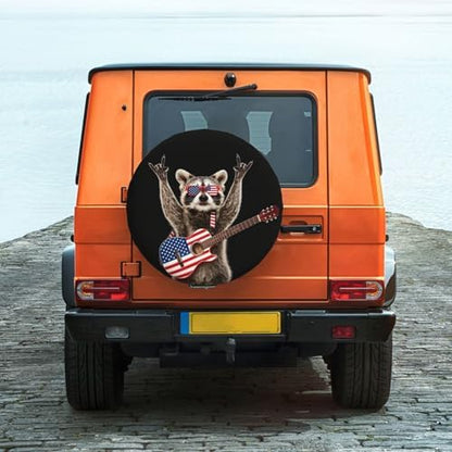 Funny Raccoon Spare Tire Cover Waterproof Wheel Cover 16 Inch Universal Fit - Image 2