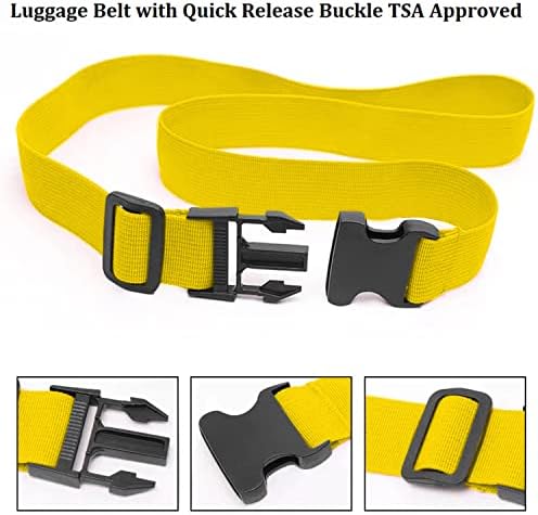 2 Pack Suitcase Straps, Bright Color Adjustable Luggage Belts, TSA Approved - Image 3