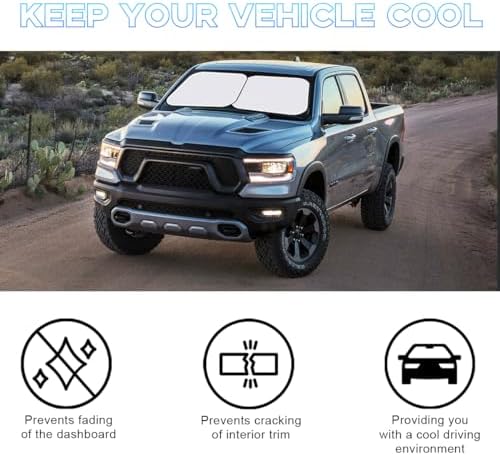 Ziciner 2 PCS Car Windshield Sun Shade, Auto Sun Heat and UV Rays Blocker - Image 5