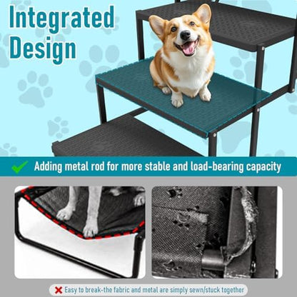Dog Stairs for car, 6 Steps Foldable Dog Steps for Truck, Upgraded Non-Slip Pet - Image 2