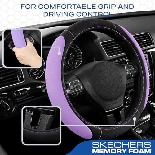 Skechers Steering Wheel Cover, Memory Foam Car Steering Wheel Cover, - Image 5