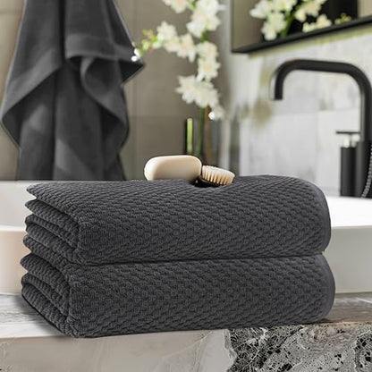 COTTON CRAFT Euro Spa Waffle Weave Bath Sheets - Image 2
