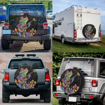 Rv Spare Tire Cover Wheel Funny Frog Mushroom Tire Covers Wheel Protectors - Image 6