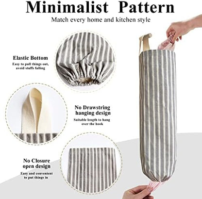 TOGETRUE Plastic Bag Holder, Wall Mount Grocery Bag Holder, Reusable Trash Bag - Image 2
