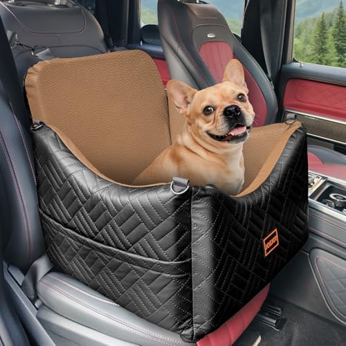 JOEJOY Dog Car Seats for Small Medium Dogs Under 35lbs, Waterproof PU Leather by JOEJOY