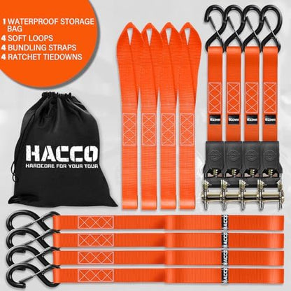 Haccoplanet Ratchet Tie Down Straps, 1 in x 16 ft - Image 5