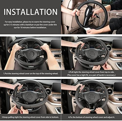 COFIT Breathable Car Steering Wheel Cover 16 inch Auto Universal Leather Wrap - Image 6