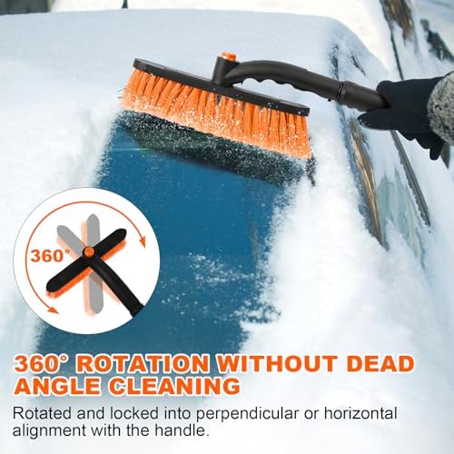 34" Extendable Ice Scrapers for Car Windshield 2-in-1 Snow Brush for Car Snow - Image 5