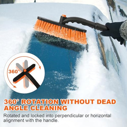 34" Extendable Ice Scrapers for Car Windshield 2-in-1 Snow Brush for Car Snow - Image 5