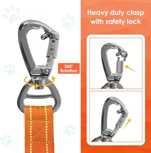 AUBELL Tactical Dog Leash Heavy Duty, 4-6ft No Pull Bungee Leash - Image 3