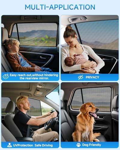 Car Window Shades for Mazda-CX-5, 4 Pack Car Window Cover for Baby Sun Shade - Image 6