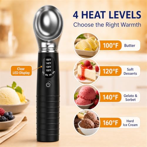 Heated Ice Cream Scoop Rechargeable, Electric Ice Cream Scooper - Image 4